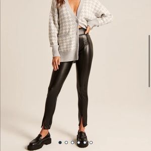 Abercrombie Leather Vegan Zip-Ankle Leggings